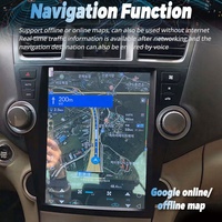 Lecteur vidéo de voiture Android 13 12 pouces Radio stéréo pour Toyota Highlander 2007 - 2013 Écran Tesla GPS Multimédia Carplay Unité principale