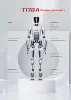 Robot Humanoide T170A con 44 Grados de Libertad, Brazo de 1.5m, IA Incorporada, Bípedo con Caja de Cambios y Motor para Investigación, Educación y Automatización