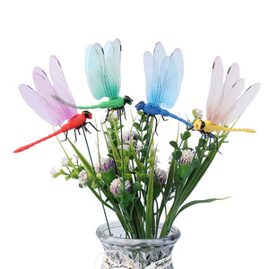 Decorazione di Lusso a Forma di Libellula e Fiore, Ornamento in PVC Resistente alle Intemperie e Impermeabile, Decorazione Vintage per <span class=keywords><strong>Giardino</strong></span> e Casa - Product Image 5