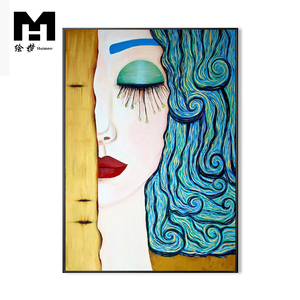Cuadro de <span class=keywords><strong>Gustav</strong></span> <span class=keywords><strong>Klimt</strong></span>, Lágrima, 100% Pintado a Mano, Retrato Abstracto Moderno Clásico, <span class=keywords><strong>Cuadros</strong></span> de Pared, Famosas Pinturas al Óleo Acrílicas de Artistas - Product Image 1