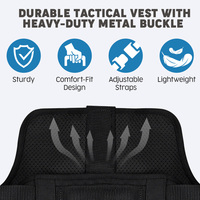 Nouveau Harnais Tactique Professionnel pour Chien en Nylon Robuste et Respirant avec Poignée Solide et Accessoires Métalliques