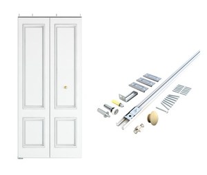 Losa <span class=keywords><strong>de</strong></span> puerta <span class=keywords><strong>de</strong></span> armario plegable moldeada deslizante preimprimada con <span class=keywords><strong>kit</strong></span> <span class=keywords><strong>de</strong></span> herrajes plegables deslizantes - Product Image 6