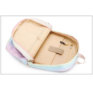 Moda büyük kapasiteli renkli okul çantaları kız öğrenciler baskılı sırt çantası öğle yemeği çantaları su geçirmez gökkuşağı sırt 2 adet/takım - Product Image 6