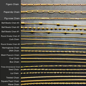 Collier en acier inoxydable, chaîne figaro, chaîne ondulée, couleur or 18k, avec des lèvres en <span class=keywords><strong>argent</strong></span>, bijoux pour femme, ne se décolore pas - Product Image 6