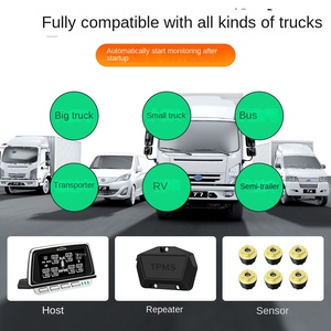 Màn hình lớn hiển thị áp suất và nhiệt độ lốp xe 6 bánh, thiết kế màn hình màu, cảm biến ngoài tích hợp, hệ thống giám sát áp suất lốp xe tải (TPMS) - Product Image 3