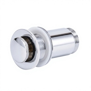 Robinet de vidange de lavabo moderne en chrome G1-1/4 avec valve clic-clac à ressort et <span class=keywords><strong>bouchon</strong></span> pour salle de bain - Product Image 2