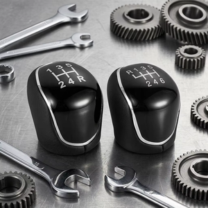Pommeau de levier de vitesse en métal et cuir, ergonomique, antidérapant, sphérique, compatible avec Geely New MK GC6 5 vitesses manuelles - Product Image 1