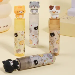 Venta al por mayor niños Premio creativo lindo lápiz borrador estudiante papelería dibujos animados gato diario lápiz labial lindo Kawaii chico borrador