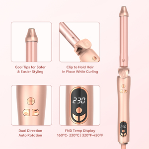 32mm điện tự động uốn sắt LCD PTC hoán đổi cho nhau uốn Cây Đũa phép thiết lập gốm Thùng nửa đêm tăng tóc Curler - Product Image 2