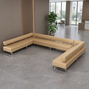 Sofá de Espera Moderno con Estructura Metálica para Oficina, Banco Largo para Recepción Comercial, Asiento para Banco, Hotel, Vestíbulo y Áreas Públicas - Product Image 3