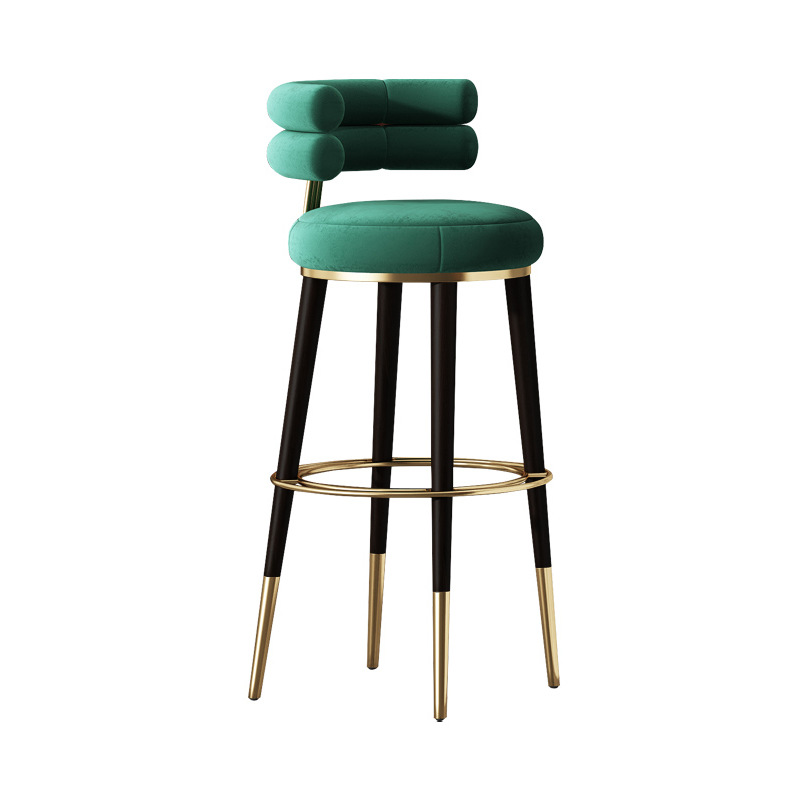 green and metal leg