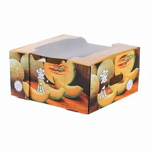 맞춤형 쇼핑 재활용 접이식 선물 상자 과일 상자 상자 골판지 배송 우편물 상자 과일 수박 멜론
