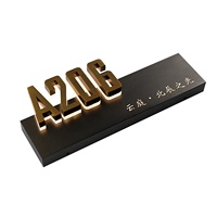 Letrero LED para Número de Casa, Acero Inoxidable, Impermeable, Montado en Pared, Placa de Dirección Iluminada Personalizada, para Exteriores, Villa, Patio