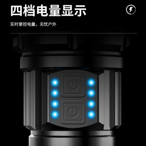 Zoom Flashlight 26650 <b>Rechargeable</b> <b>Led</b> Zoomable Handheld <b>Torch</b> Type C Charging Long Range High Power Floodlight - Product Image 2