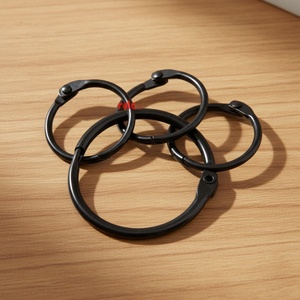 YIWANG Iron Black Binder Rings Loose <b>Leaf</b> Binding <b>Book</b> Rings for <b>Books</b> Binding - Product Image 1
