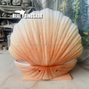 Mô hình vỏ sò mô phỏng kích thước thật, mô hình động vật biển hàu với ngọc trai lấp lánh - Product Image 4
