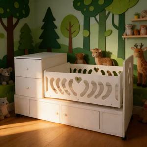 <span class=keywords><strong>Lit</strong></span> bébé et berceau multifonctionnel en bois massif JINS pour nouveau-né avec fonction <span class=keywords><strong>lit</strong></span> d'appoint pratique, mobilier de chambre - Product Image 3