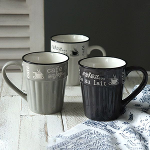 Tasses à café en céramique gaufrée en forme de V, grande capacité, écologiques, en porcelaine, pour cadeaux d'affaires, compatibles lave-vaisselle et micro-ondes, à prix abordable - Product Image 2