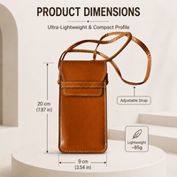 Étui à lunettes en cuir à bandoulière avec pochette pour téléphone et cordon de cou, étui à lunettes de soleil personnalisé pour le voyage
