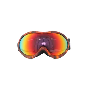 Professional Manufacturer Anti-Scratch Spherical Lens Ski Goggles With Jacquard Strap