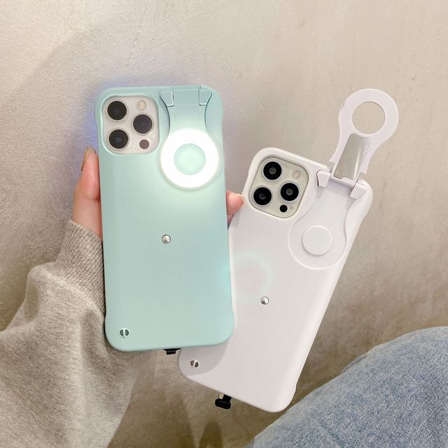 Phone Led Selfie Ring Fill Light Cover Ring Light Phone Case for iPhone 12 Huawei Mate 40 Pro Galaxy S21 Ultra