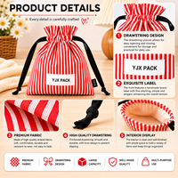 Sac à vêtements personnalisable, résistant à l'humidité, en tissu recyclé, avec cordon en lin et coton, impression tendance pour flacon de parfum ou d'huile essentielle