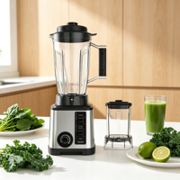Mixeur Électrique Multi-Vitesses 2-en-1 avec Bol de Broyage pour Smoothies et Glace Pilée