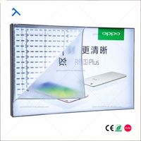 Boîte à lumière LED en aluminium avec tissu tendu double face, mur de fond d'exposition rétroéclairé suspendu, portable et étanche
