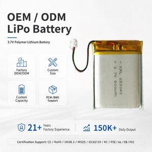 KRL 3.7v Lityum Pil 653040 800mAh 500 Döngü Ömrü 12 Ay Garantili Taşınabilir Tansiyon Aleti Tıbbi Sınıf Dayanıklı - Product Image 1