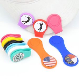 Clip de chapeau de golf marqueur magnétique en silicone amovible marque de balle magnétique pince de chapeau marqueur de balle de golf fournitures de golf - Product Image 2