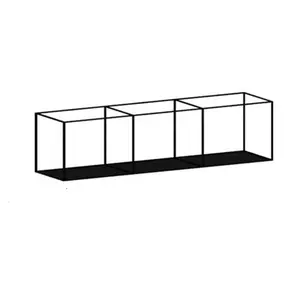 Modern loft wholesale alibaba supplier metal wall shelf with metal side table set for home decor