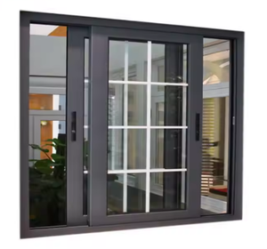 Hiện đại đôi kính nhôm kính trượt cửa sổ cách âm an ninh với nhiệt phá vỡ cho nhà sử dụng louver loại rèm - Product Image 5