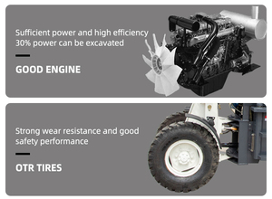 4x4 máy kéo nhỏ gọn backhoe mini loader Mini Máy kéo với backhoe và kết thúc trước loader - Product Image 3