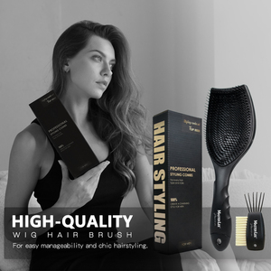 Master Custom Logo Craft Paper Packaging spazzola per capelli strumento per la cura della casa parrucca pulitore e sacchetto di stoffa Kit - Product Image 1