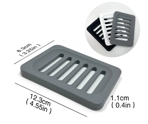 Durable Quick Drying Silicone <b>Soap</b> Saver Bathroom Sink Tray Anti Slip <b>Soap</b> <b>Holder</b> - Product Image 2