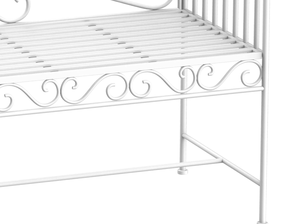 2027 White Color High Quality Modern Metal Boy Girl Sitting Patio <strong>Bench</strong> Outdoor Antique Metal <strong>Garden</strong> Backyard <strong>Bench</strong> for Sale - Product Image 3