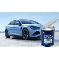 DEXIN Vernis acrylique transparent 2K à séchage rapide, haute brillance, application facile par pulvérisation, peinture automobile liquide, aspect pour la rénovation automobile