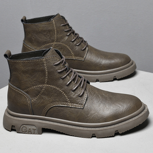 <span class=keywords><strong>Botas</strong></span> para Hombre Zapatos con Alzas Tacones Invisibles 8CM 6CM Zapatos que Aumentan la Estatura Moda Masculina Botines de Cuero Mocasines para Hombre Más Altos - Product Image 5