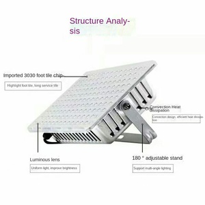 Projecteur LED étanche IP66 pour extérieur, éclairage puissant pour route et cour, avec angle de faisceau de 120° - Product Image 2