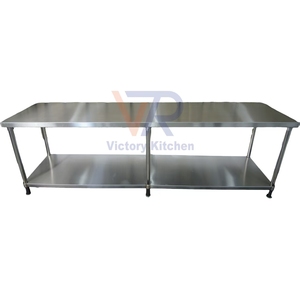 VICTORY KITCHEN VCT Modelo Seis patas Mesa DE TRABAJO DE ACERO INOXIDABLE Prep Mesa DE TRABAJO Base Upstand Restaurante/Catering/Hoteles - Product Image 1