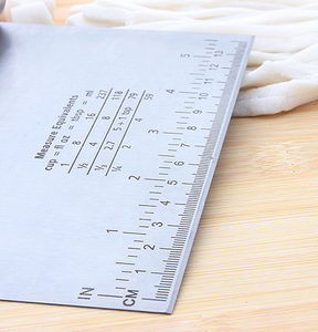 Grattoir à pâte en acier inoxydable, coupe-pâte à pizza, <span class=keywords><strong>hachoir</strong></span> avec échelle de mesure - Product Image 3