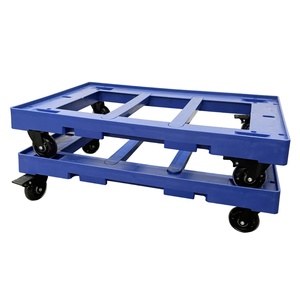 Blue Four-<b>Wheel</b> <b>Plastic</b> Movable Platform Cart Industrial Use 1200x800 mm - Product Image 3