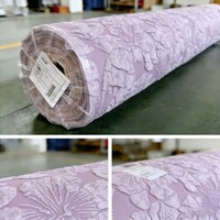 Tissus textiles jacquard 3D floraux en polyester tissé pour robe à bretelles spaghetti grande taille, vêtements, artisanat, couture