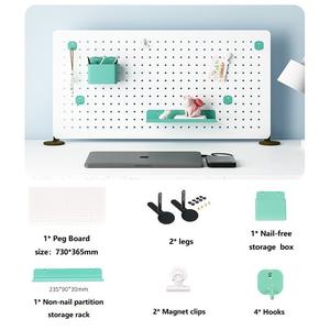 Kit di combinazione di pannelli bianchi a singolo livello da parete Organizer per ornamenti artigianali per la presentazione di oggetti per bambini per uso bagno - Product Image 3