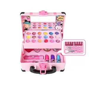 Conjunto de kit de maquiagem para meninas, brinquedo de salão de beleza, brinquedo infantil, conjunto de sombra para crianças, mais vendido