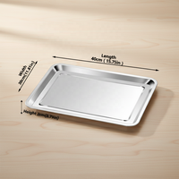 Support de cuisson de table en acier inoxydable 304 robuste à un seul niveau, capacité de charge de 60 kg, finition polie, pour présentation commerciale de canards