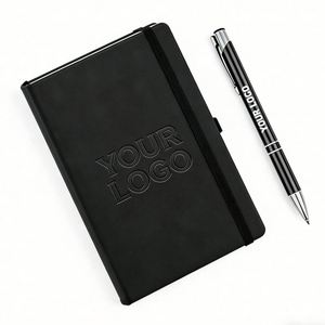 High Quality Business Office Lined Personalized UV Printed Hardcover PU Leather 80 <b>Sheets</b> Notebooks Promotion Gift - Product Image 1