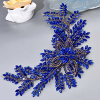 Applique en strass faite à la main WHD-132, accessoire parfait pour mariée, patch coloré de style nouveau pour robe de mariée et accessoires vestimentaires