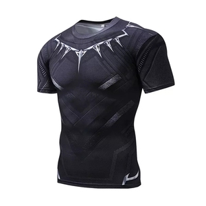 Wholesale 3d Printing <strong>Superhero</strong> Tight Fitted T-shirt Polyester Dry Fit O-neck <strong>Tshirt</strong> High Quality - Product Image 6