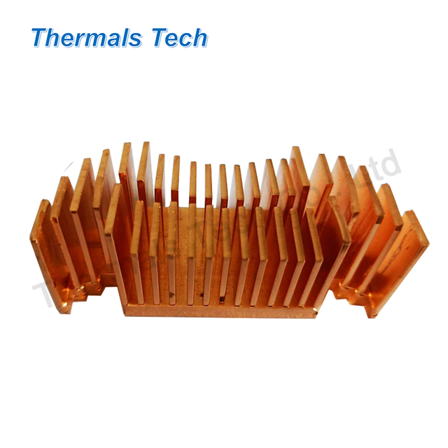 Customized Copper Pin Fin Heatsink case for Energy Charging Equipment Liquid System